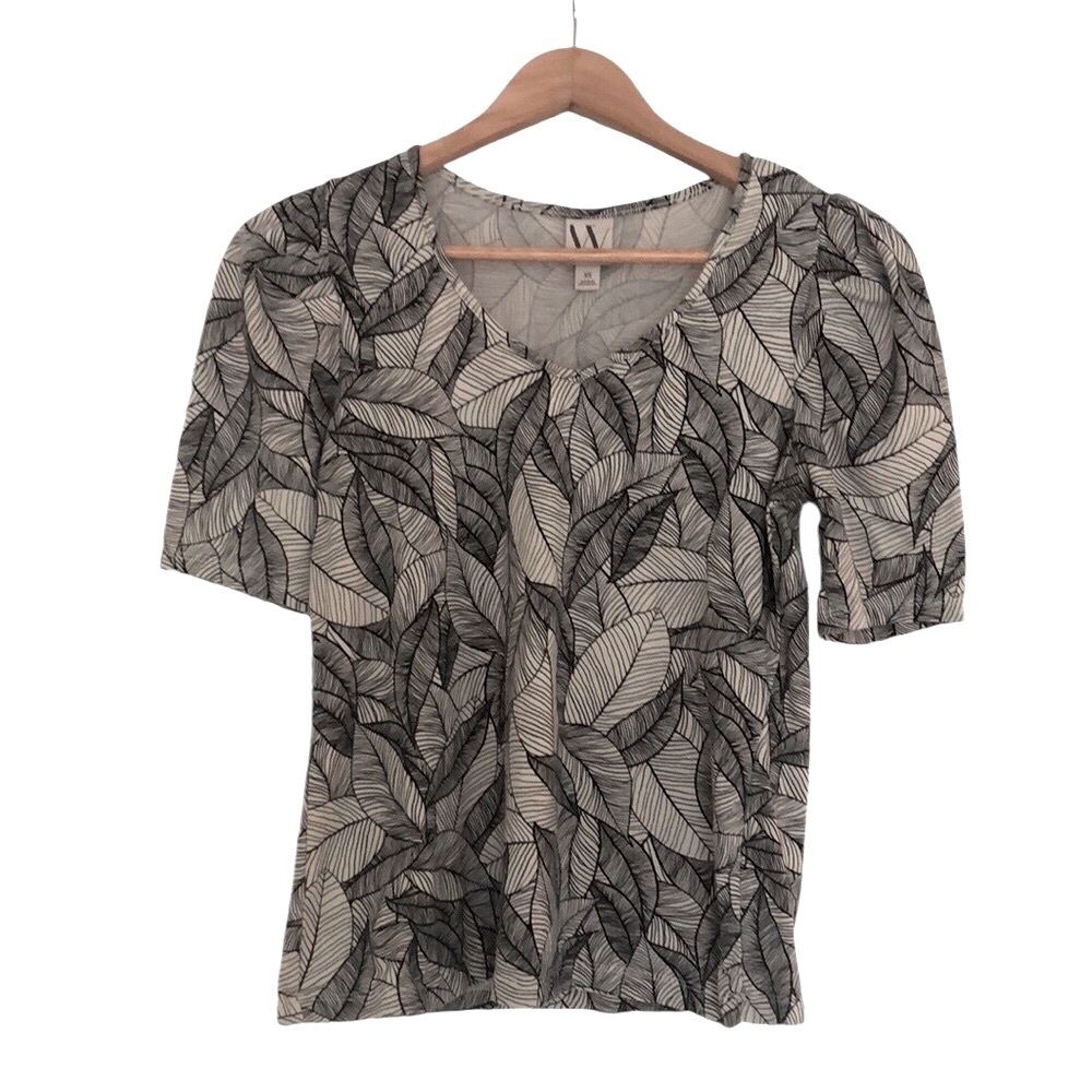 Worthington Black & White Patterned Blouse